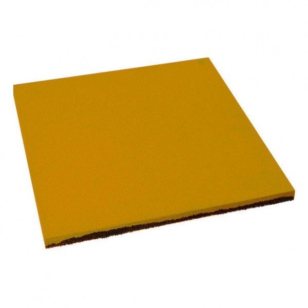 Резиновая плитка L-H квадрат 45 мм. Желтая